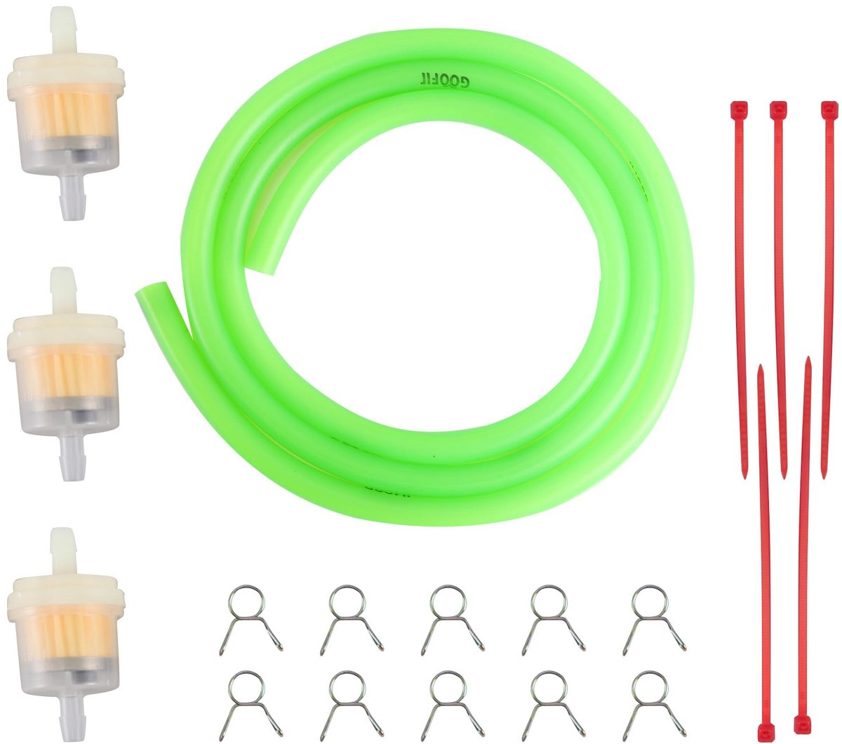 Dailygoody - Motorfiets Brandstoftankfilter - Universele Slangklemmen - Zeegroen - Vervangingsonderdeel - Geschikt voor Scooters -...