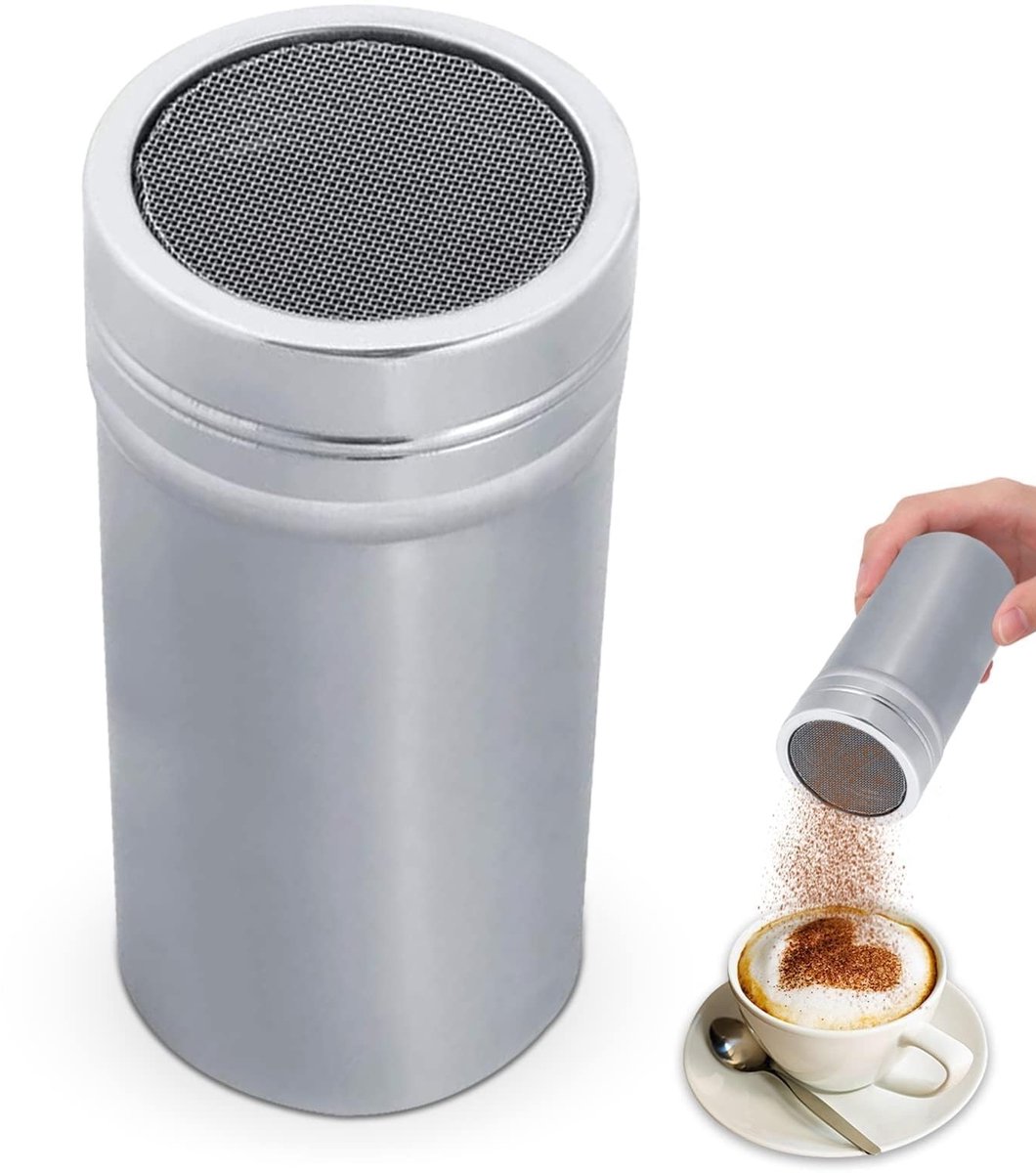 Dailygoody - Poedersuiker shaker - Cacaostrooier - Ideaal voor bakken - Ronde vorm - Strooien van suiker - Voor cake en chocolade - Roestvrij staal
