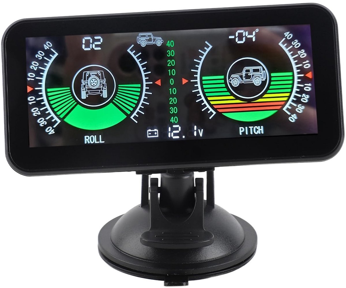 Dailygoody - Auto Hellingsmeter - Digitale Hoekmeter - HD LCD Display - Off-Road Accessoire - Real-time Metingen - Geschikt voor Auto's - Compact Form