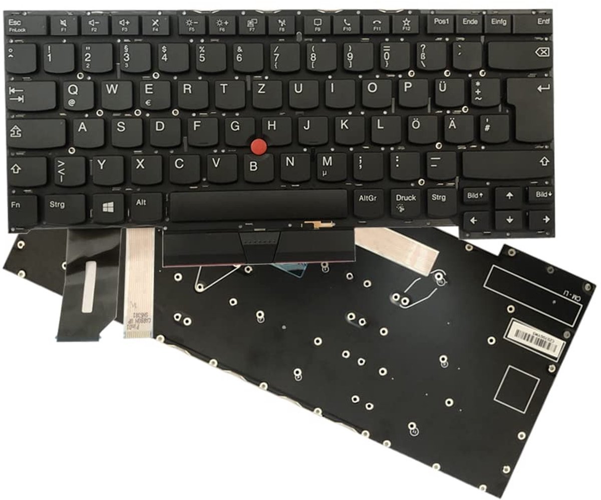 OmGoods - Dailygoody - Toetsenbord - Duits vervangend toetsenbord - Met achtergrondverlichting - Geschikt voor Lenovo ThinkPad T490s - Hoogwaardige kwaliteit - ...