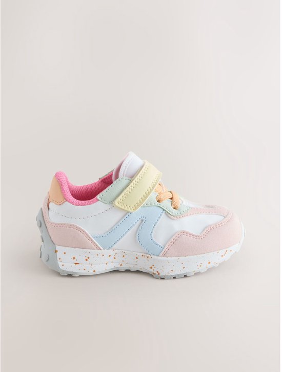 Next - Meisjes - Sneakers met klittenbandsluiting en elastische veters - Wit