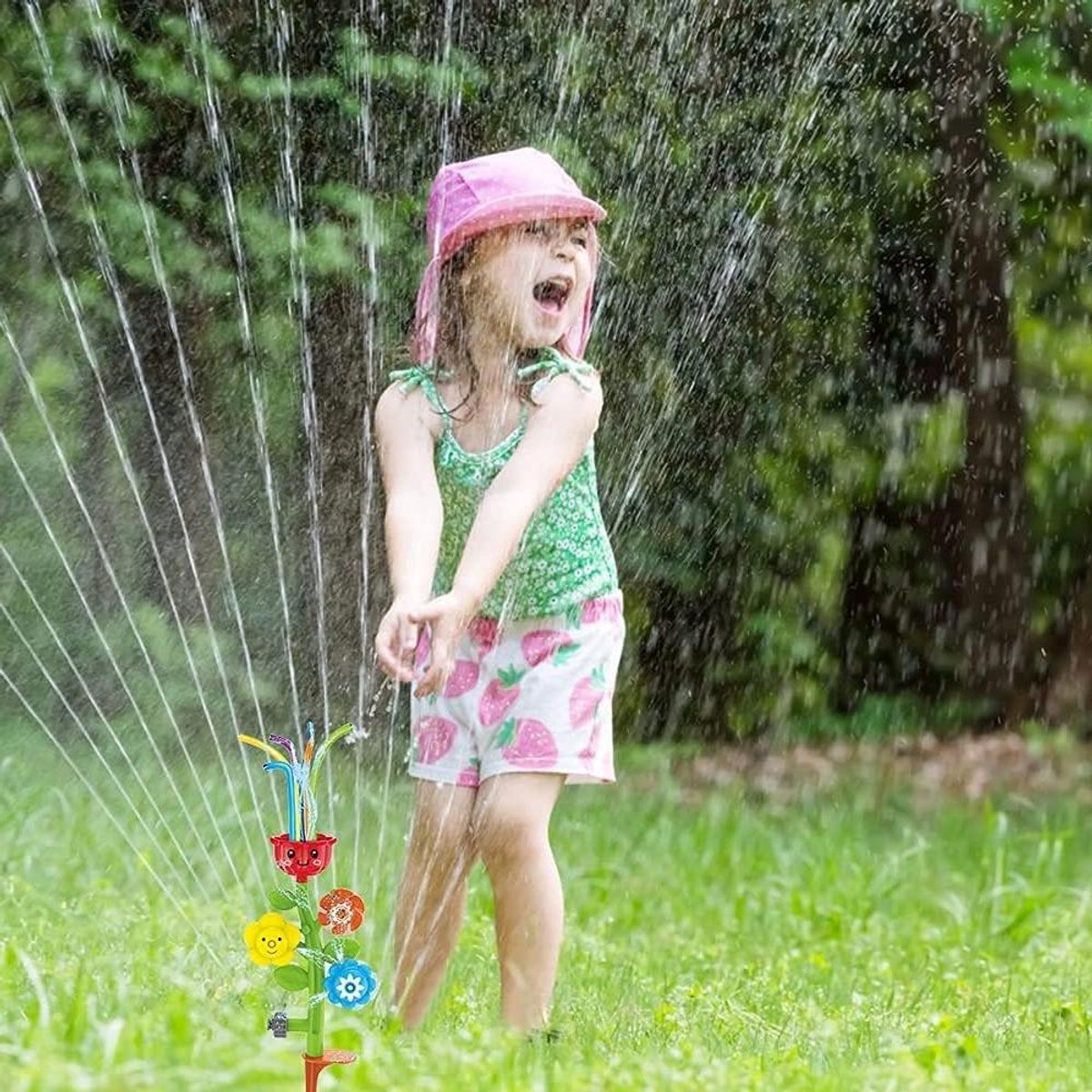 Water Spelen Sprinklers - Tuin Sproeiers - Buiten Plezier - Draaiende Effecten - 16 x 145 cm - Groen