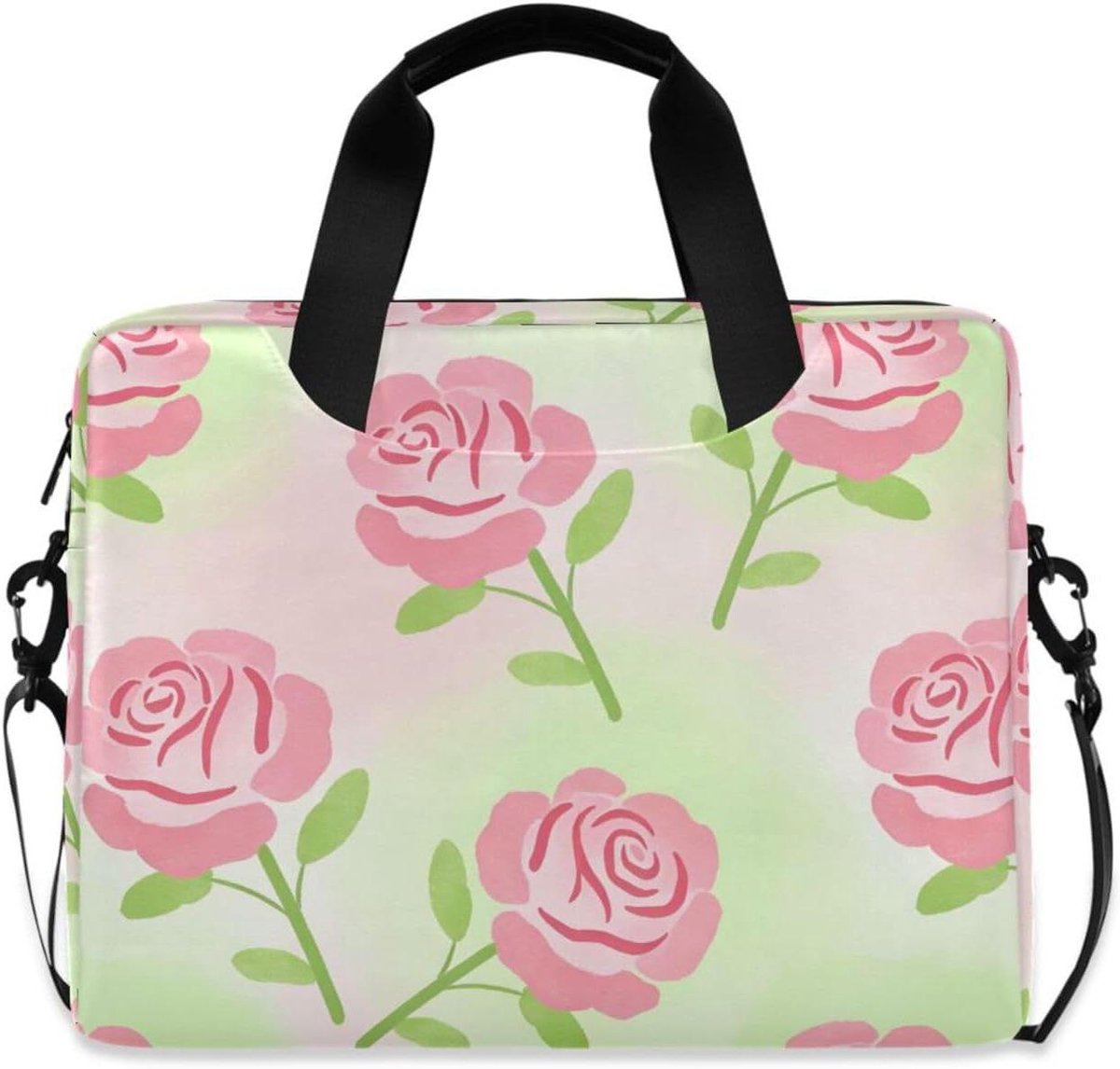 Laptop sleeve - Computer tas - Veilig vervoer - Meerlaagse bescherming - 15-16 inch - Lente patroon