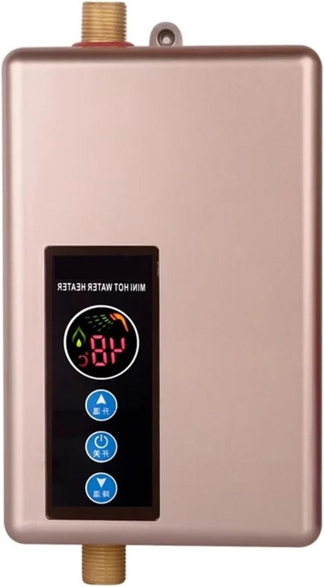 Elektrische Boiler - Doorstromer Tankless - Snel Warm Water - Compact en Efficiënt - 5500 Watt - Goud