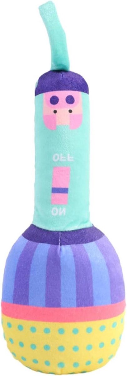 Hondenspeelgoed Microfoon - Piepend Speelgoed - Interactief Spelen - Robuust Tandverzorging - 27.5 cm Lengte - Blauw