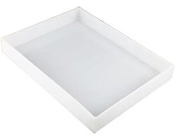 Lekvrije Plastic Bak - Opvangbak Waterbak - Voorkom Vocht Schade - Naadloos Ontwerp - 60 x 30 x 5cm - Grijs