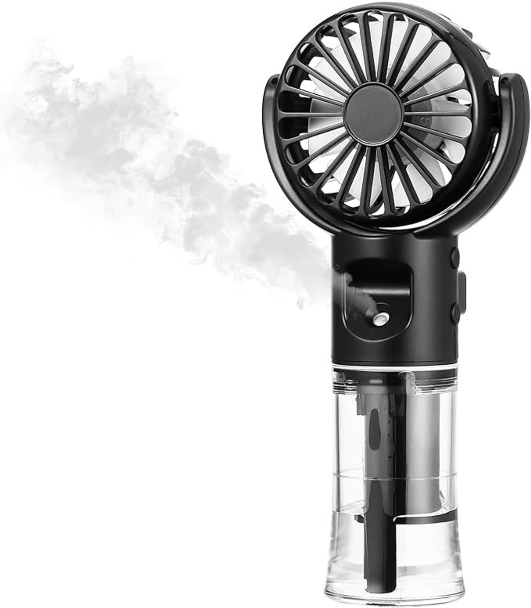 Draagbare USB-ventilator met 4 snelheden, oplaadbaar, voor buiten en kantoor