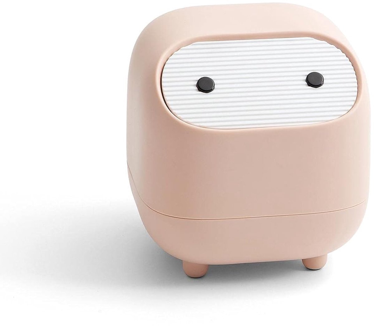 Mini Bureau Prullenbak Met Deksel – Voor bureau badkamer en kantoor – Roze