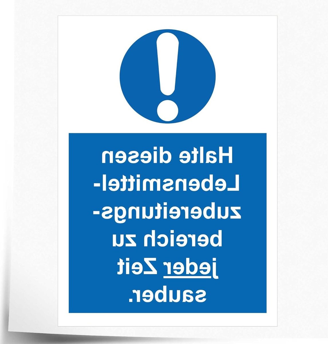Aluminium Composiet Bord - Veiligheidsbord Waarschuwingsbord - Hygiëne Handhaven - UV- en Krasbestendig - 297x420 mm - Grijs