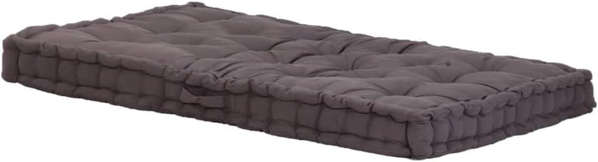 Palletkussen - Zitkussen Bank - Buiten Ontspannen - Dikke Vulling - 120 x 80 x 10 cm - Antraciet