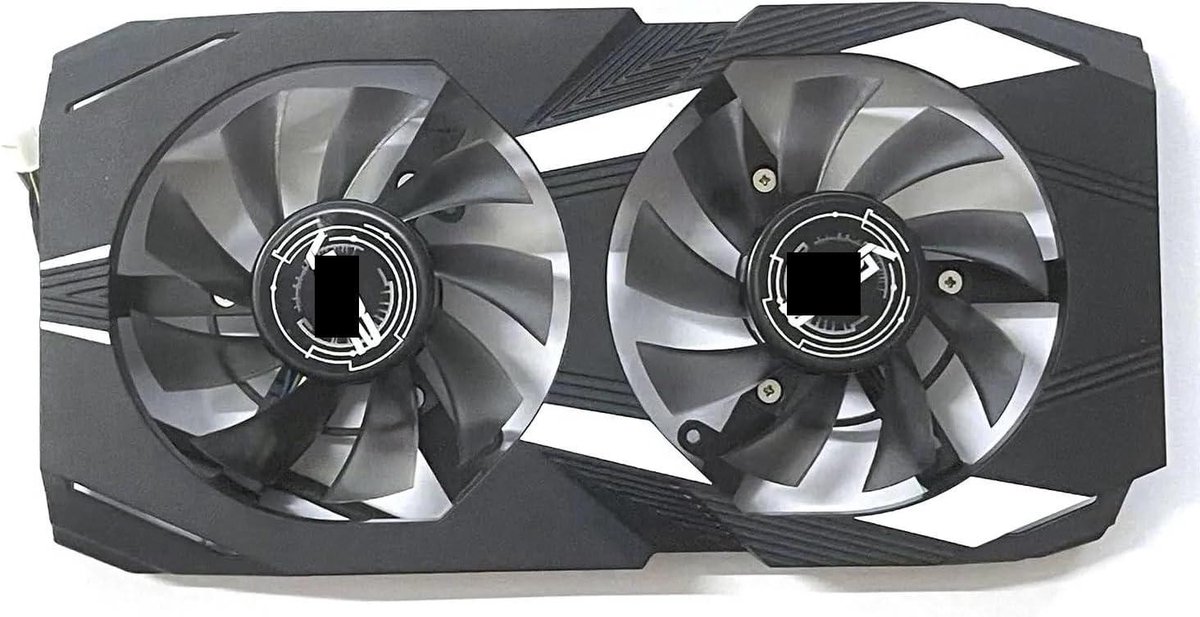 Ventilator Grafische Kaart - Koeler GPU - Computer Koeling - Dubbele Ventilator - 75mm - Zwart