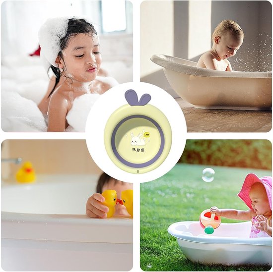 Opvouwbare Babywasbak - Inklapbare Wastafel - Baby Verzorgen - Verdikte Robuuste Afwerking - 32 x 37 cm - Groen — afbeelding 4