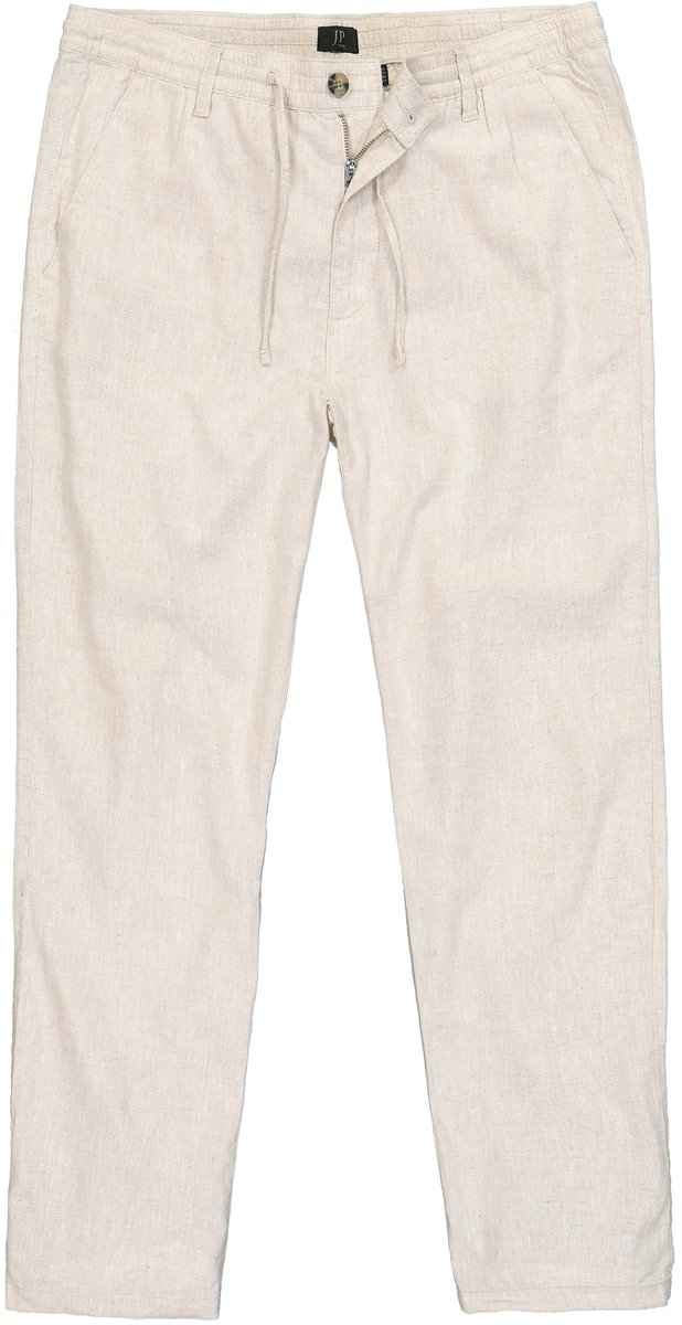 JP 1880 - Heren - broek van linnenmix elastische instapband tot 72 - Off-white - Maat 52