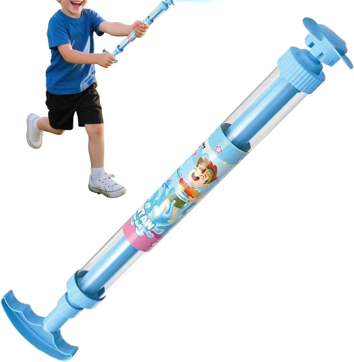 Water Shooter - Waterspeelgoed - Buiten Spelen - Krachtige Straal - 43.5 cm - Blauw