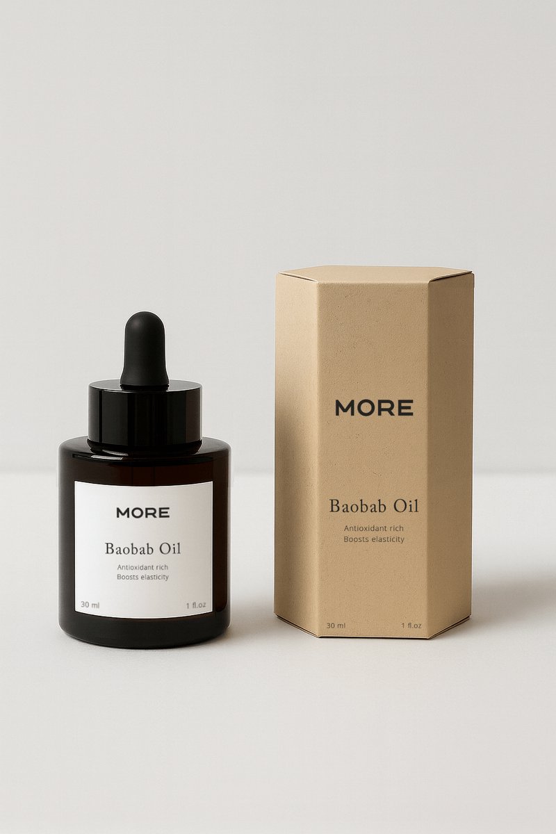 MORE Baobab Olie 30 ml – 100% Pure Natuurlijke Olie voor Droge Huid & Haar