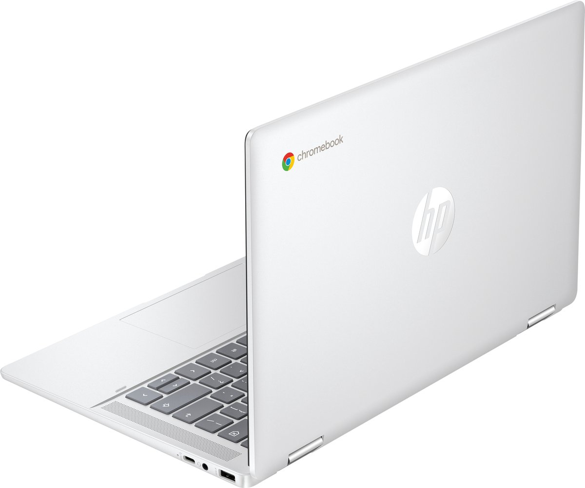 HP Chromebook x360 14b-cd0128ndx Intel® N N200 35,6 cm (14") Touchscreen Full HD 8 GB LPDDR5-SDRAM Wi-Fi 6 (802.11ax) ChromeOS Zilver thumbnail 3