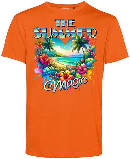 T-shirt Magic Summer Hart | Toppers in Concert 2026 | The Summer Is Magic | Foute Party Shirt | Miami Vice Summer Chic With a Touch Of Orange | Oranje | maat S