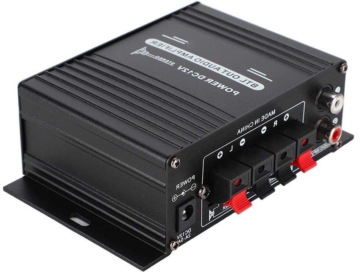 Audio Versterker - Mini Hifi - Muziek Afspelen - Aluminium Behuizing - 40 W - Zilver