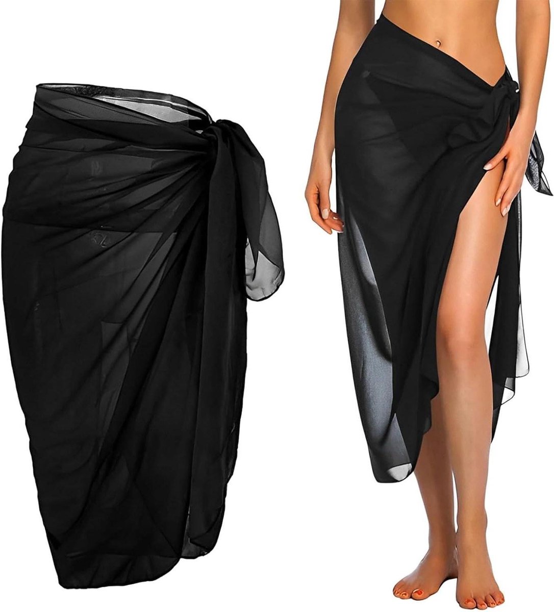 Strand Sarong - Strandkleding omslagdoek - Zwemkleding dragen - Chiffon stof - 21.5 x 15.8