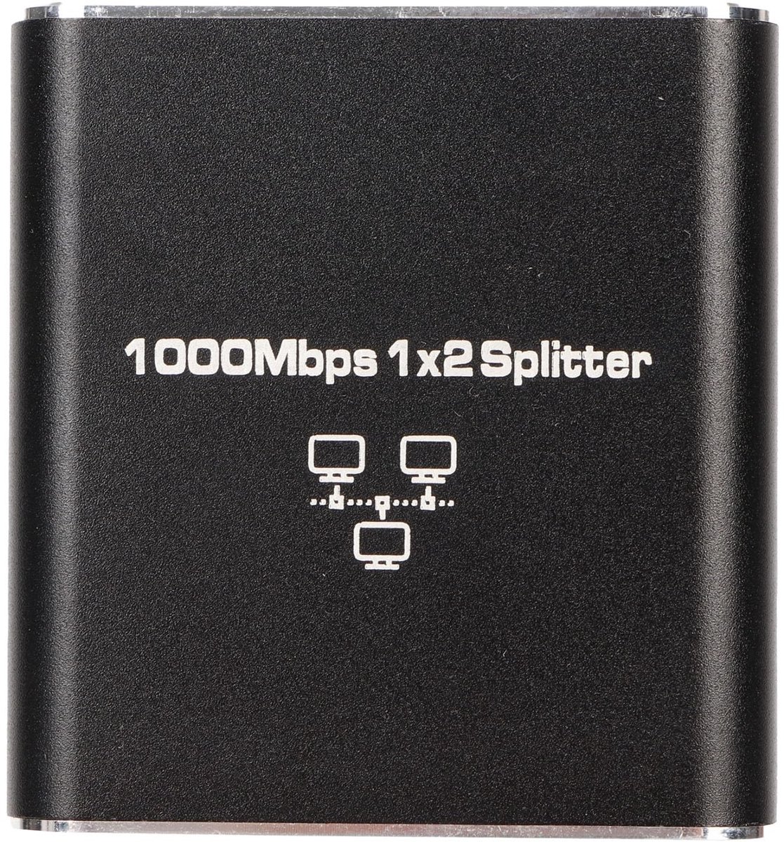 Solidchoice - Dailygoody - Ethernet-splitter - Netwerkswitch - 1 Tot 2 Poorten - Aluminium - 1000 Mbps - Gigabit - Geschikt voor Thuisgebruik - Compact formaat