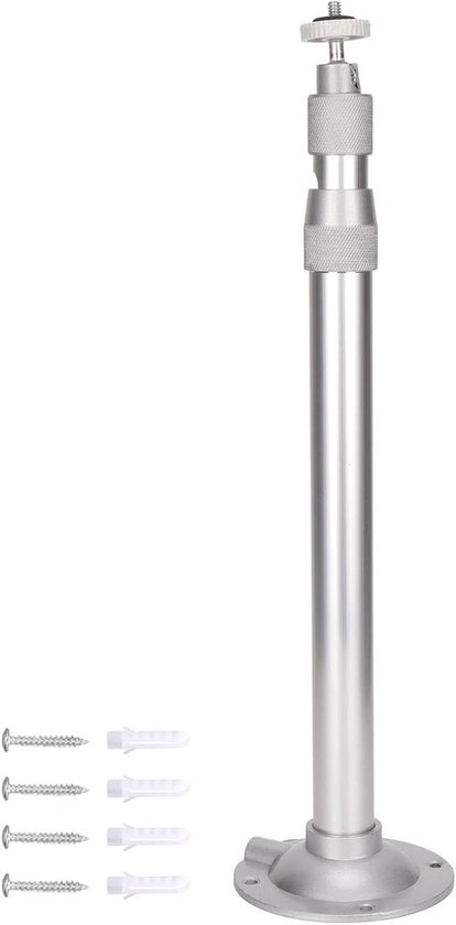 Verstelbare projectorbeugel aluminium voor mini-projectors, plafond- en muurmontage, 36x10x3 cm, geel