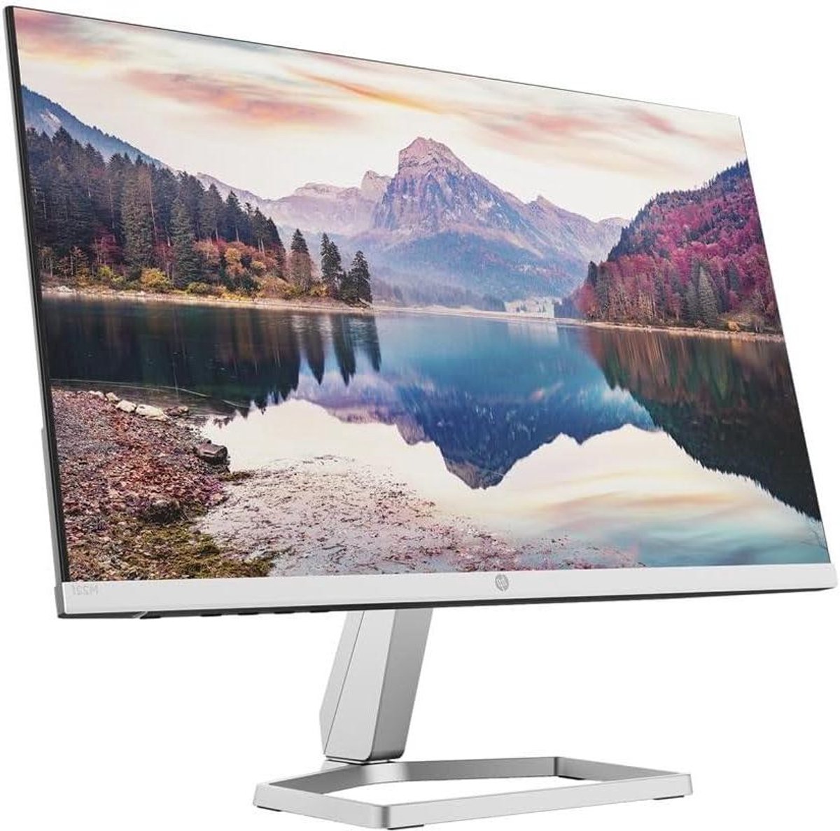 Full HD Monitor - Beeldscherm Computer - Kantoorwerk - Randloos Micro-Edge - 215 inch - Zilver Zwart