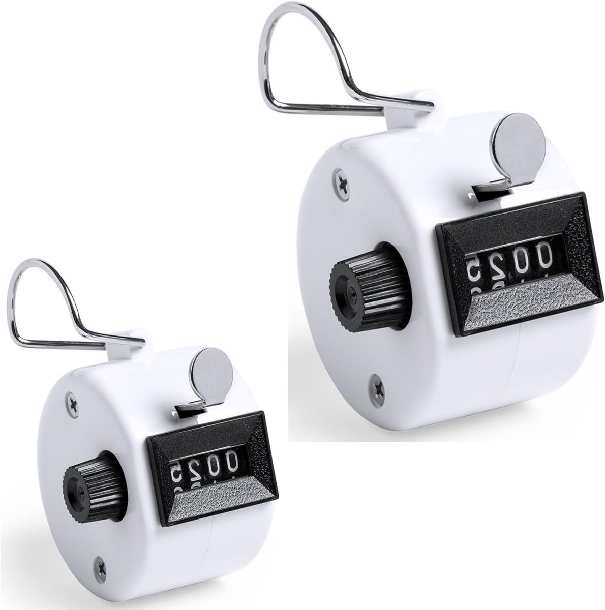 Mechanische Handteller - Teller Clicker - Sportevenementen Tellen - Geen Batterijen Nodig - 4 Cijfers - Grijs