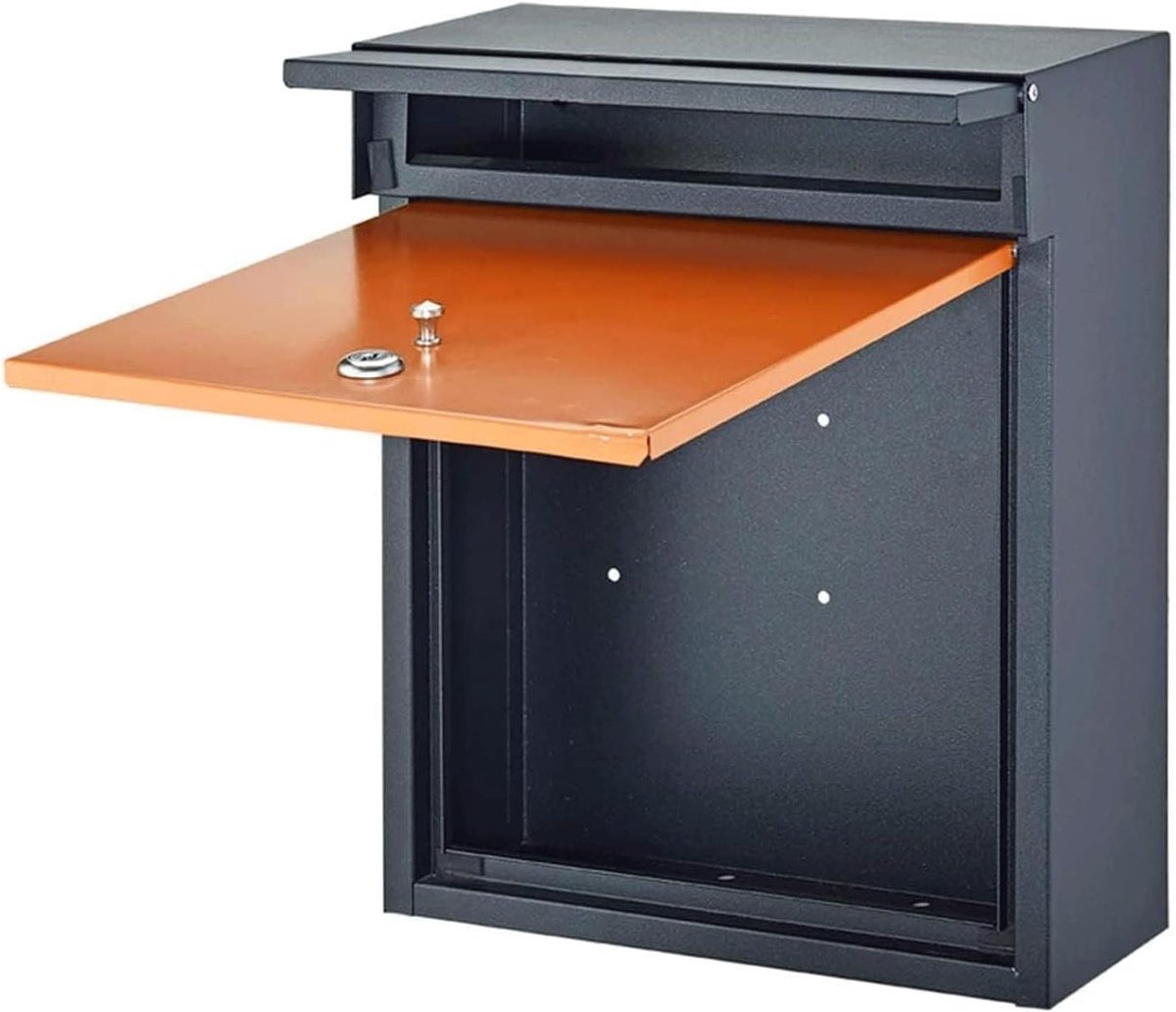 Brievenbus - Postbus Mailbox - Post Ontvangen - Veilig Slotontwerp - 33 x 13 x 36.5 cm - Grijs