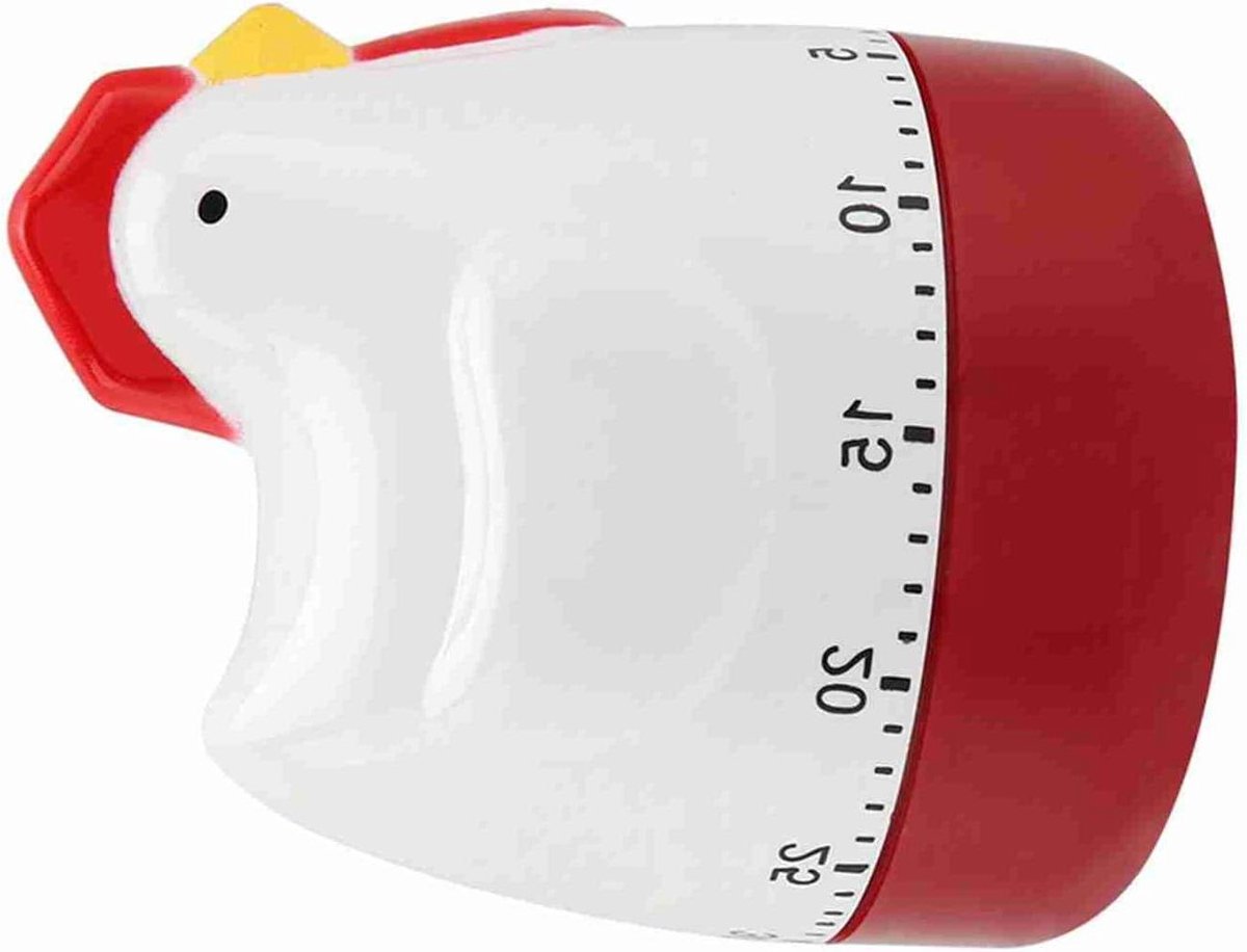 Kookwekker Kip - Keuken Timer - Bakken en Koken - Mechanisch Geen Batterijen - 9 x 7 x 7 cm
