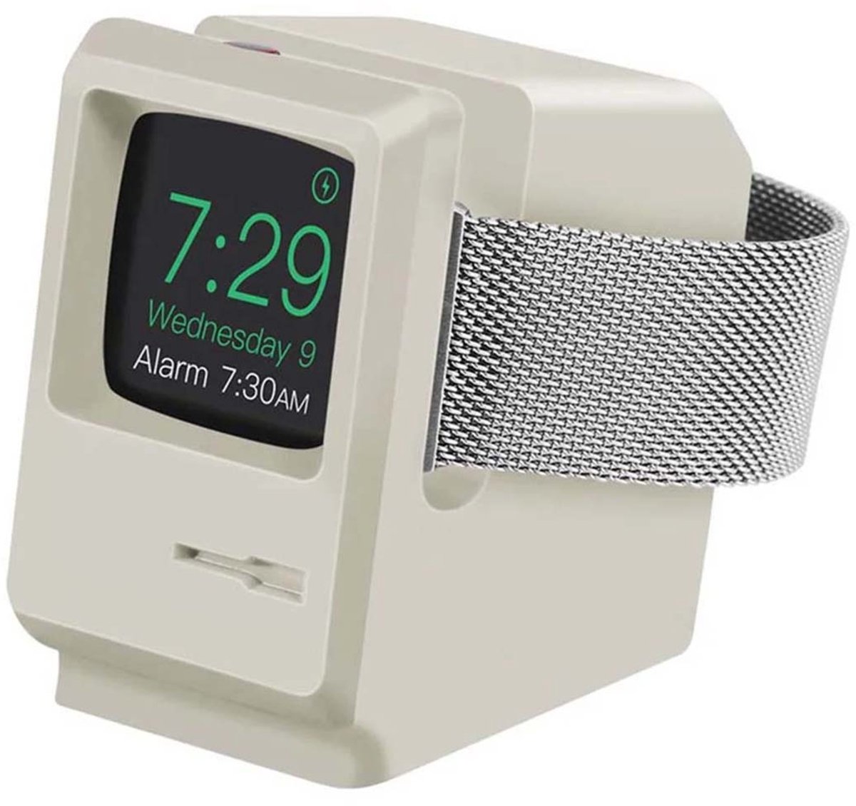 Eko, Oplaadstandaard voor Apple Watch Vintage model in de vorm van een Macintosh, Grijs