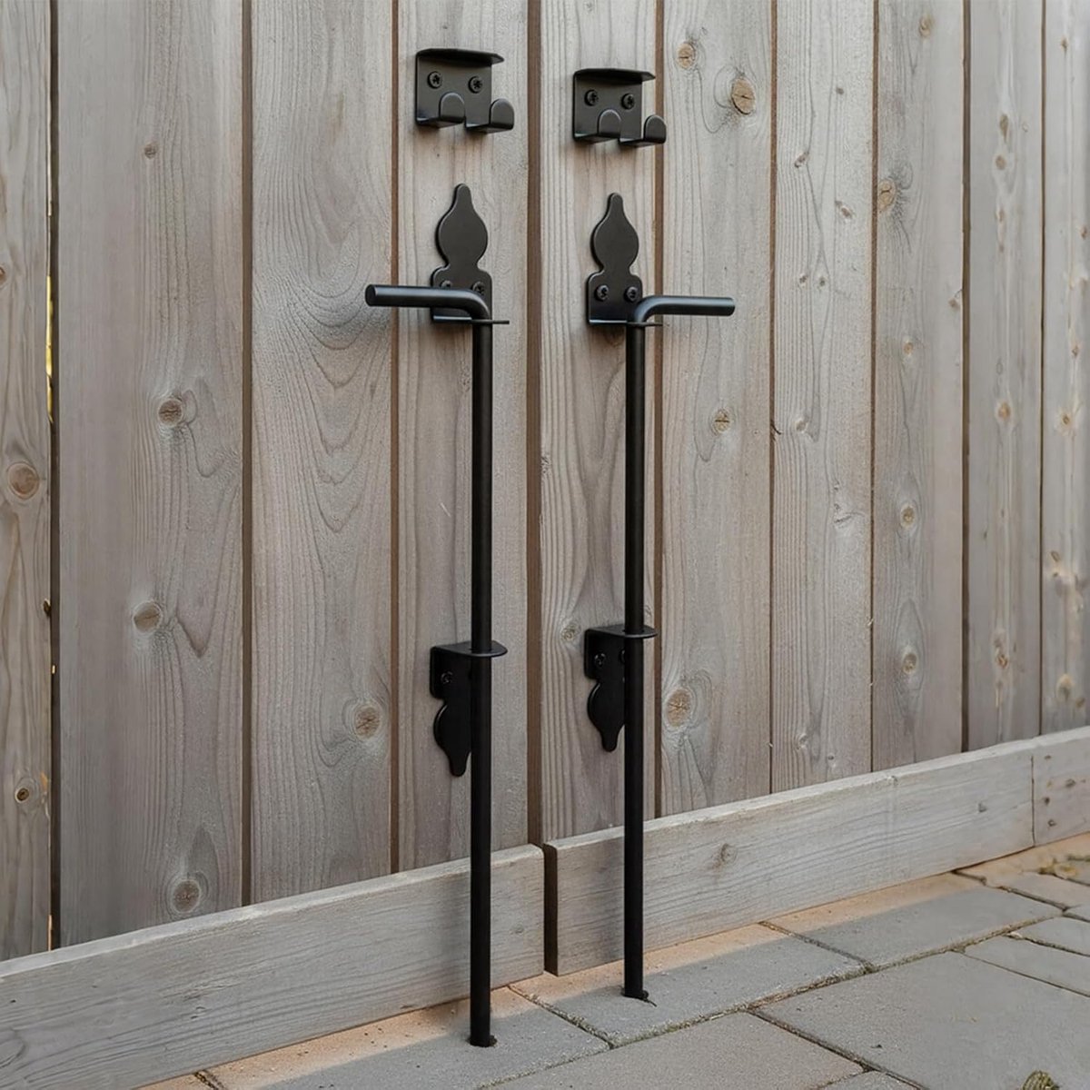 Hek Drop Rod - Poort Vergrendeling - Hek Beveiligen - Zwaar Staal - 45 cm - Zwart