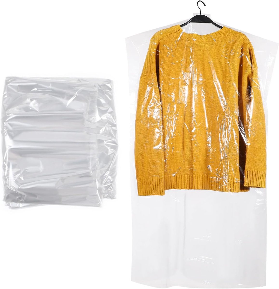 Kledinghoezen - Beschermhoezen - Kleding Opbergen - Ademend Materiaal - 50 Stuks - Transparant