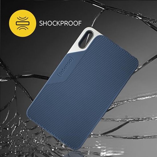 Externe SSD - Draagbare Opslag - Bestanden Opslaan - Schokbestendig Ontwerp - 1 TB - Grijs/Blauw — afbeelding 5