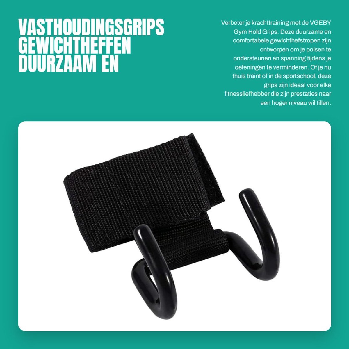 Dailygoods- Vasthoudingsgrips Duurzaam - Verstelbaar - Gewichtheffen - Krachttraining - Fitness - Ondersteuning voor pols - Gewichthefbands