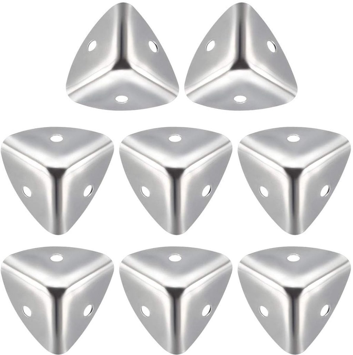 Dailygoods- Hoekbeschermers Metalen - 8 Stuks - 25 x 25 x 25 mm - Randbescherming - Decoratieve Hoekbeugel - Inclusief Schroeven - Stevig en Duurzaam - Hoekbeugels