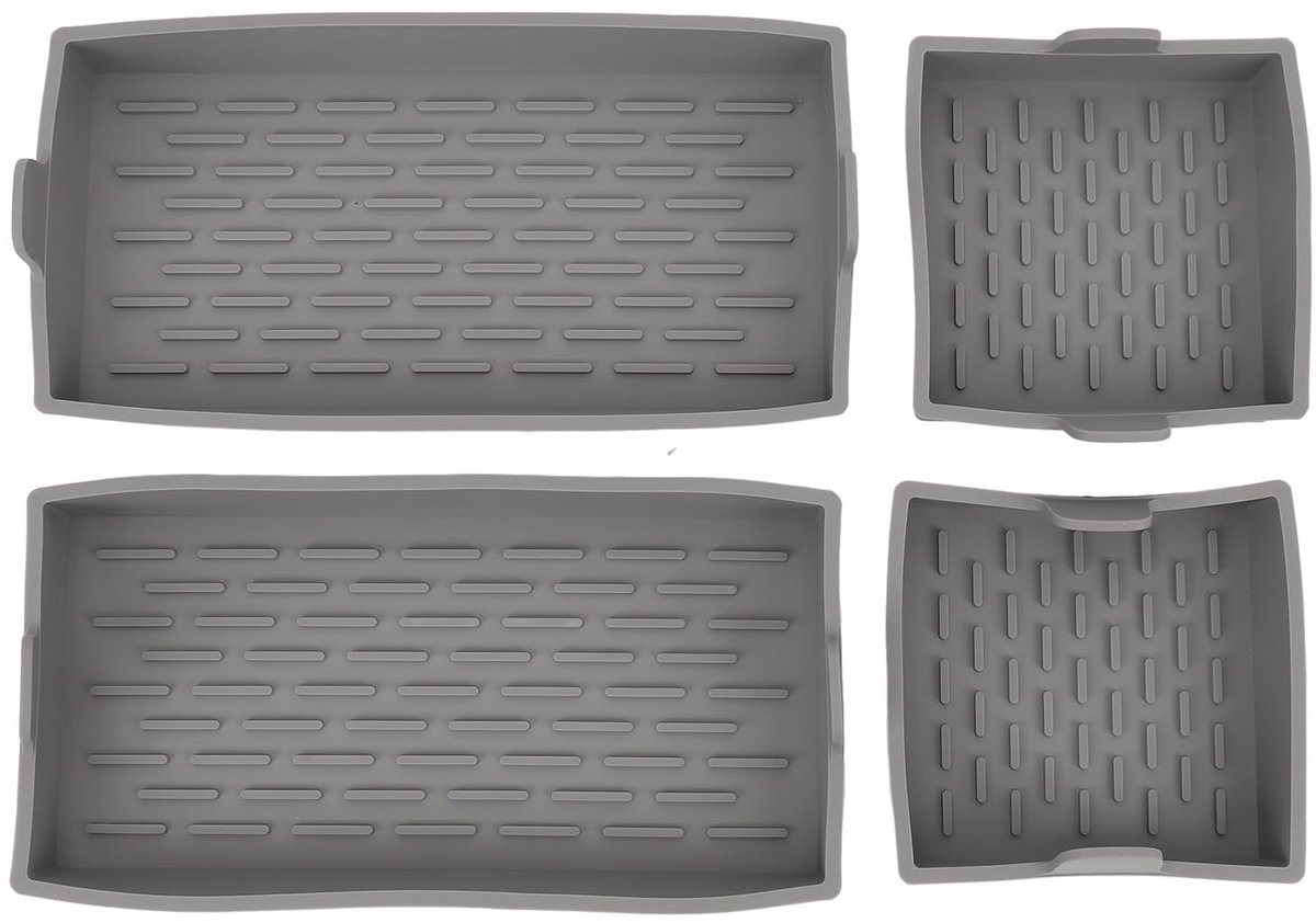 Dailygoods- Bakware Set 4-delig - Siliconen Bakvormen - Anti-aanbaklaag - Geschikt voor Oven/Airfryer - Gemakkelijk schoonmaken - 250x200 mm - Bakvorm