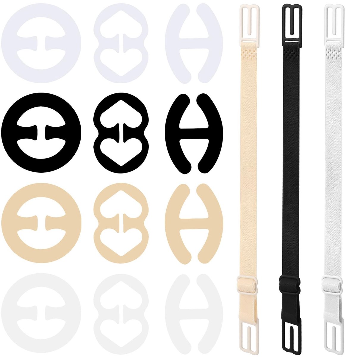 Dailygoods- Beha Clips Verstelbaar - Beha-Riemclips - Antislip Beha-Bandjeshouder - Beha-Extender - Beha-Accessoire - Schoudercomfort