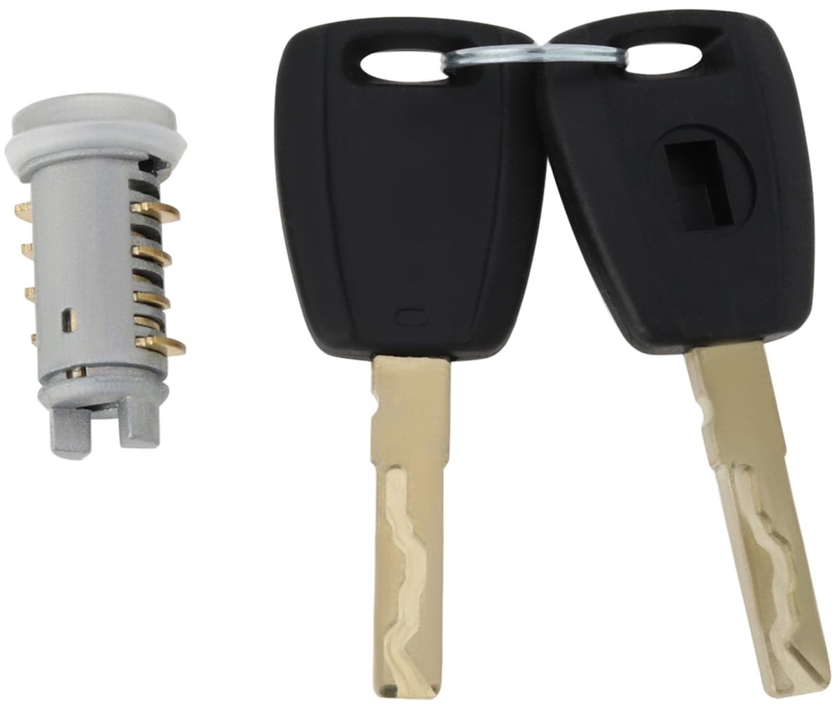 Dailygoods- Voertuigdeurslot met Sleutels - Compatibel met Fiat 500/Panda/Punto - OE-nummer 71771348 - Metaal - 39,4 x 19,7 mm - Autoslot