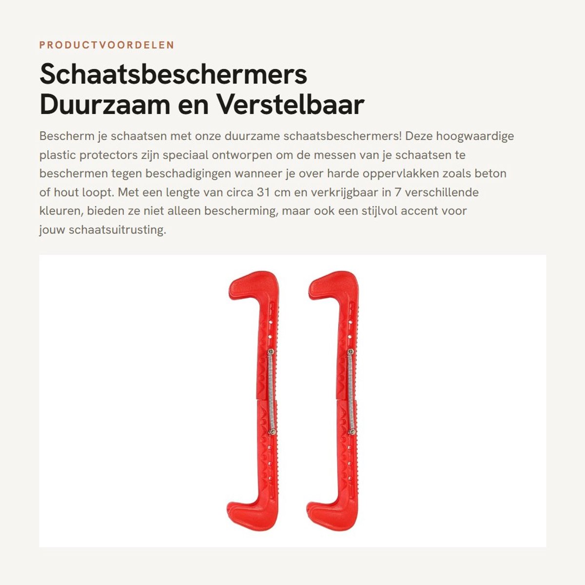 Dailygoods- Schaatsbeschermers Duurzaam - Schaatsbeschermers Noren - Schaatsbeschermers Kunstschaatsen - Schaatsbeschermers IJshockey - 1 Paar - 7 Kleuren Beschikbaar - Schaatsbescherming