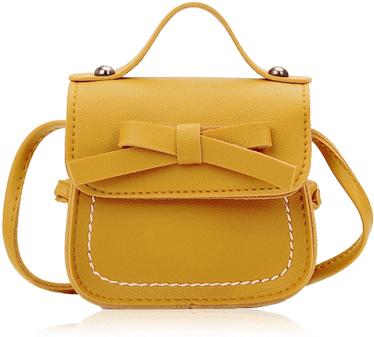 Dailygoods- Schoudertas Dames - Crossbodytas met Strik - Kindertas - Handtas voor Feestjes - Verstelbare Schouderband - PU Materiaal
