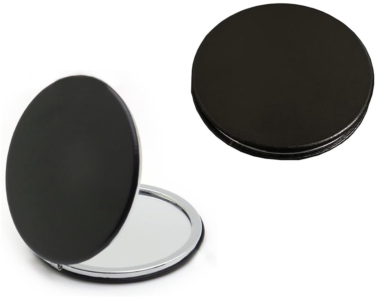 Dailygoods- Make-upspiegel Compact - Dubbelzijdige Spiegel - Draagbare Ronde Spiegel - 180 Graden Draaiend - Luxe ABS Frame - Voor Tas of Portemonnee - Zakspiegel