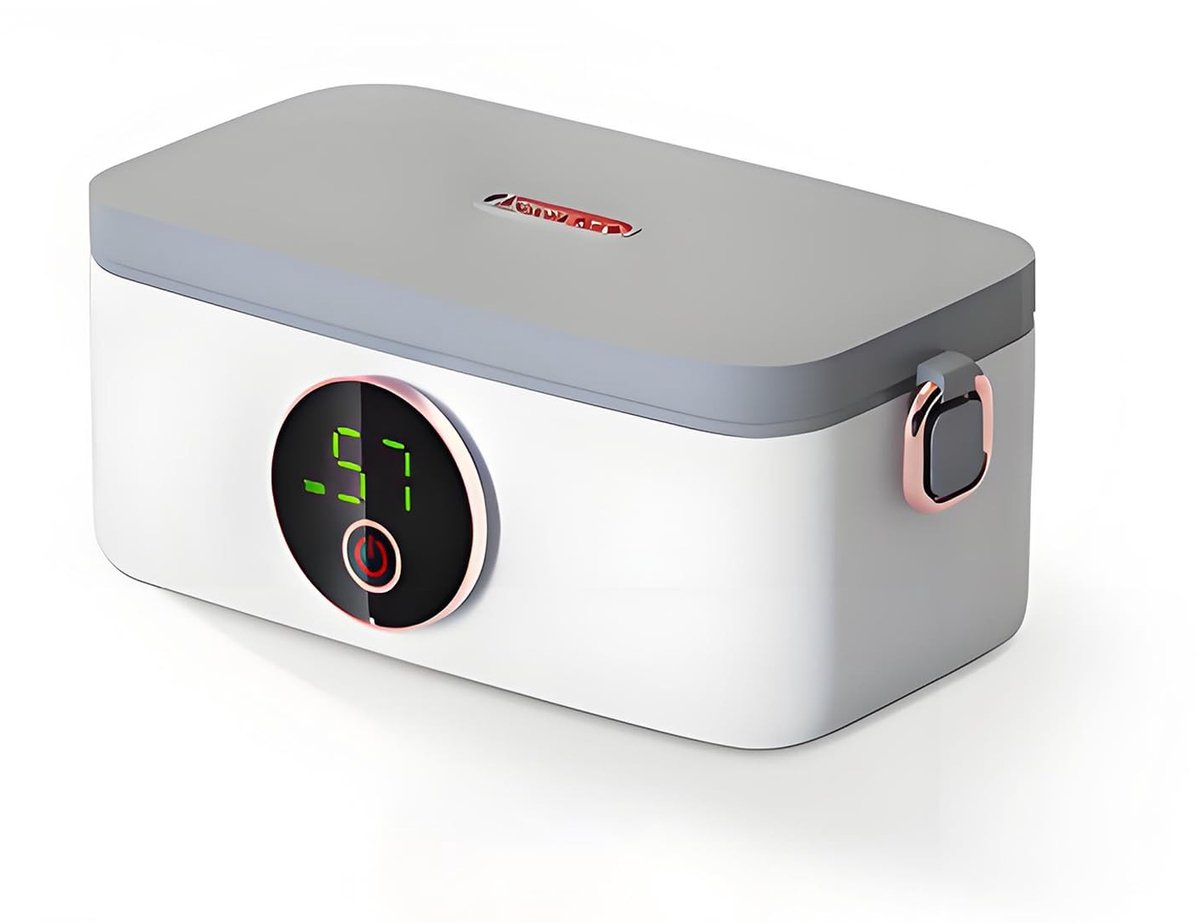 Dailygoods - Elektrische Lunchbox - Voedselverwarmer - Draadloos en Oplaadbaar - 1 Liter - Ideaal voor Kantoor en Auto - Geniet van Warme Maaltijden