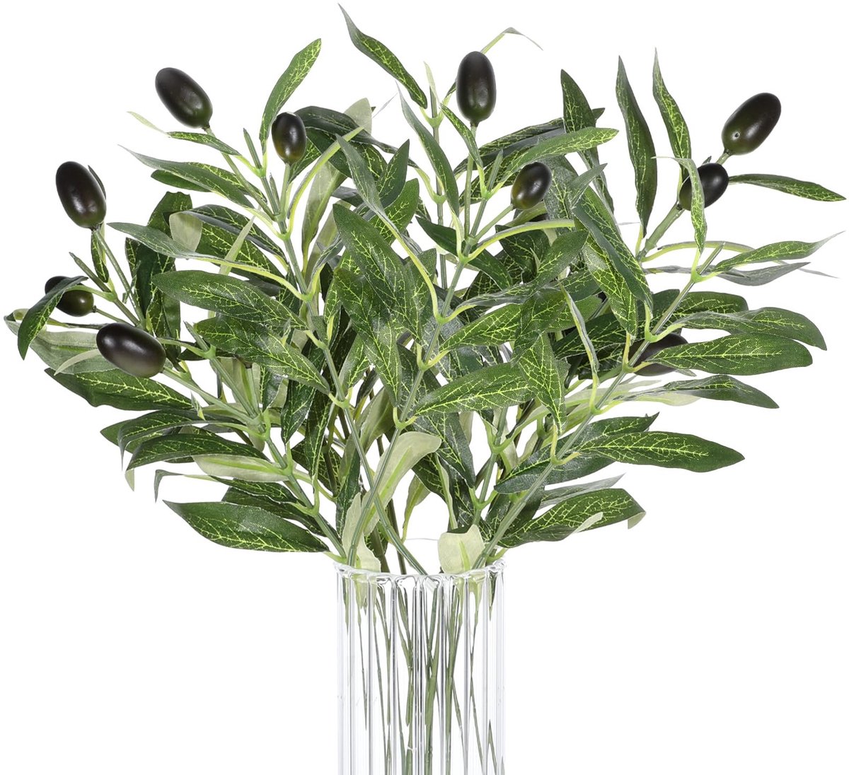 Dailygoods- Olijftakken Kunst - 5 Stuks - 28 cm - Decoratie - Indoor/Outdoor - Onderhoudsvrij - Hoogwaardig ABS-materiaal - Nepplant