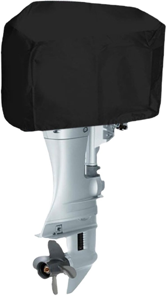 Dailygoods- Buitenboordmotorafdekking 420D waterdicht - Oxford-stof - lichtbestendig - geschikt voor motor 100-150 pk - afmetingen 74 x 45 x 58 cm - inclusief opbergtas - Motorafdekking