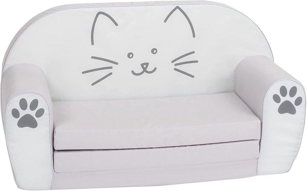 Kinderbank Lilli - Kindersofa uitklapbaar - Ontspannen en spelen - Zachte schuimvulling - 77 x 42 cm - Kleurrijk