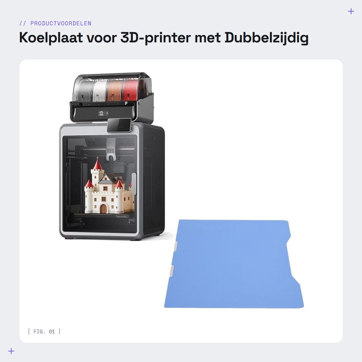 Dailygoods- Koelplaat 270x293 Mm Lage Temperatuur - Dubbelzijdig Platform - Microporeuze Coating - Koude Bouwplaat - Geschikt voor K2 - Ideaal voor 3D-printers