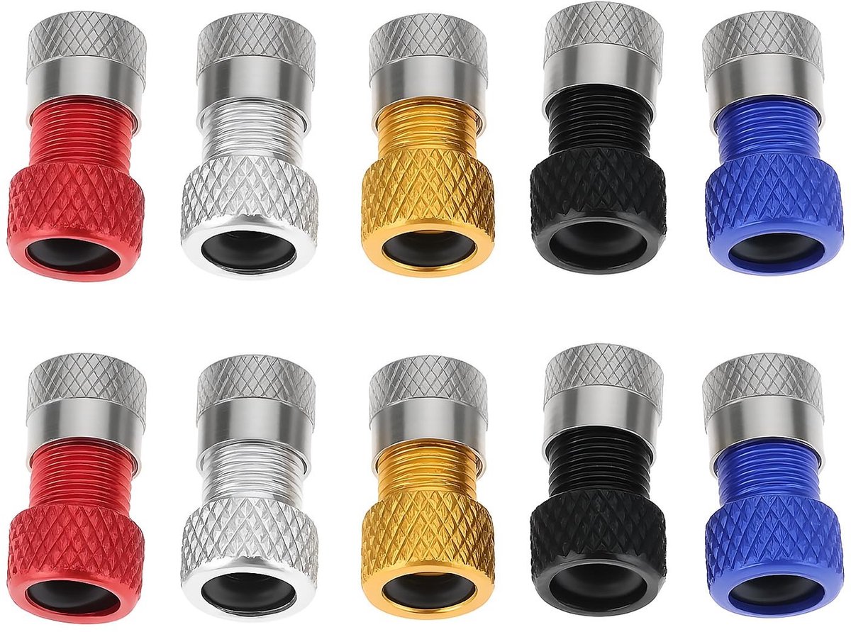 Dailygoods - 10 Stuks Presta Valve Adapters voor Fietsen in Vijf Kleuren