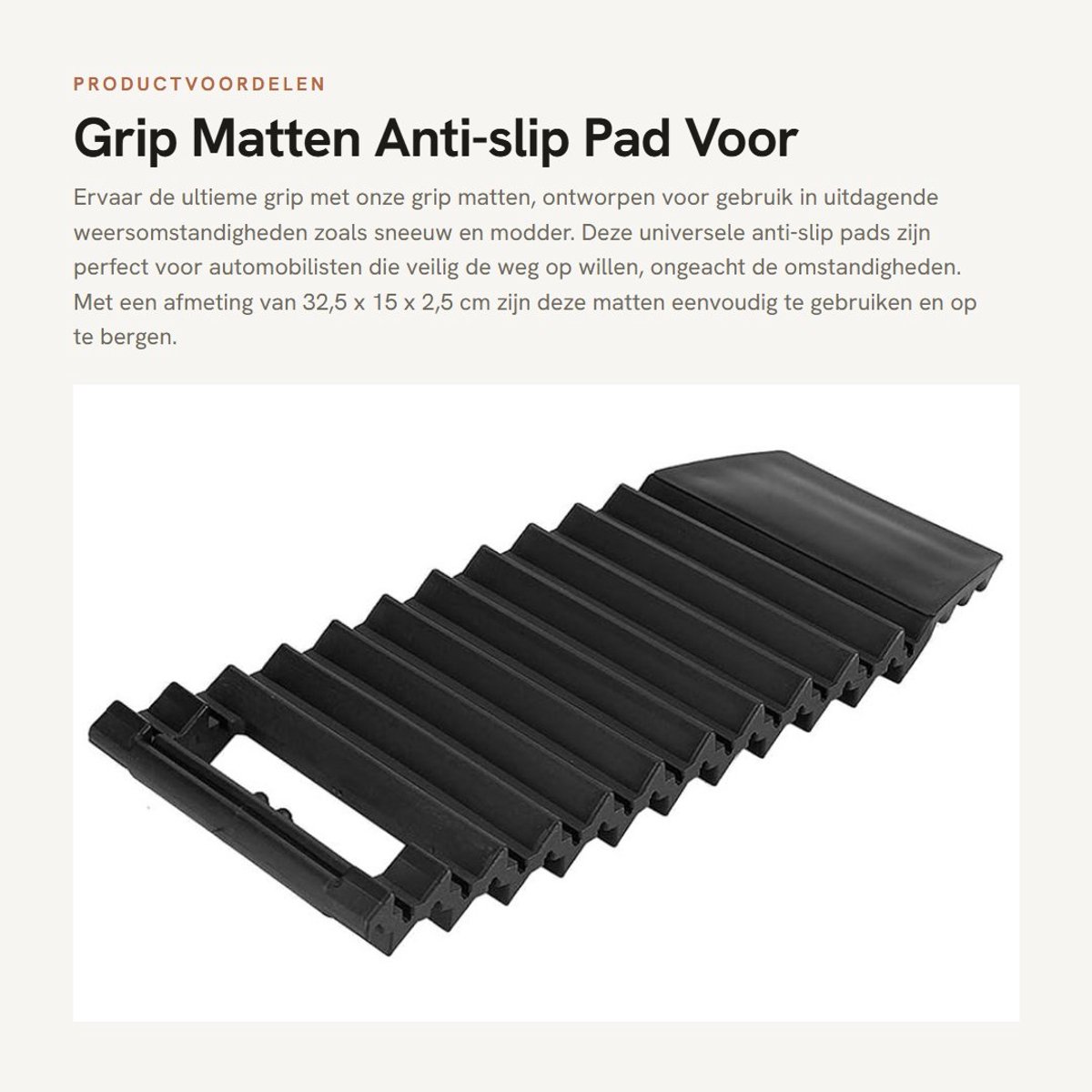 Dailygoods- Tractiematten Hoogwaardig - Antislip Mat - Auto Wiel Grip - Sneeuwschop - Praktisch Transporteerbaar - Materiaal ABS-kunststof - Anti-slip Mat