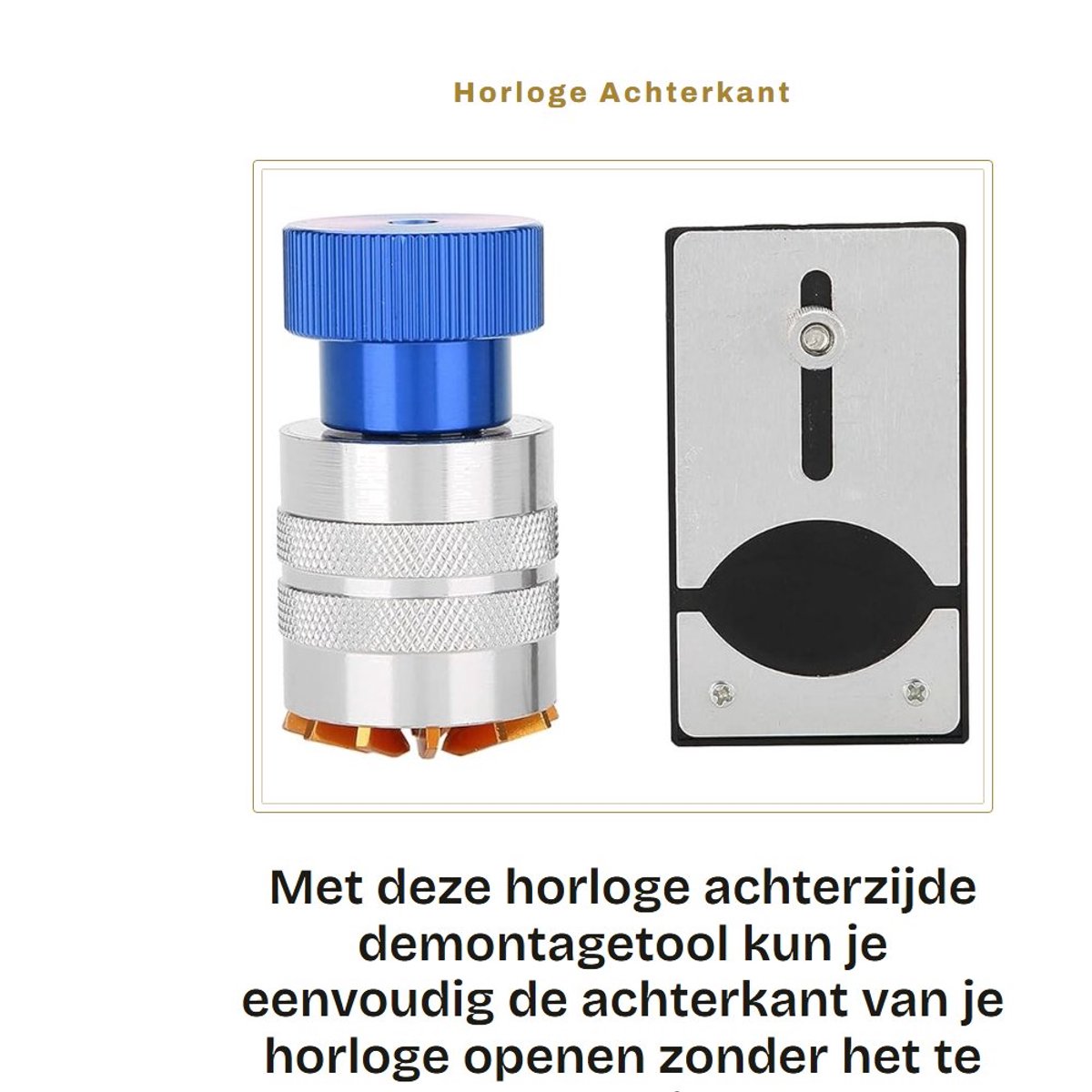 Dailygoods- Horloge Opener Duurzaam - Horloge Gereedschap - Horlogekast Opener - Antislip - Chroom-Vanadium-Staal - Klein Formaat - Horlogereparatietool