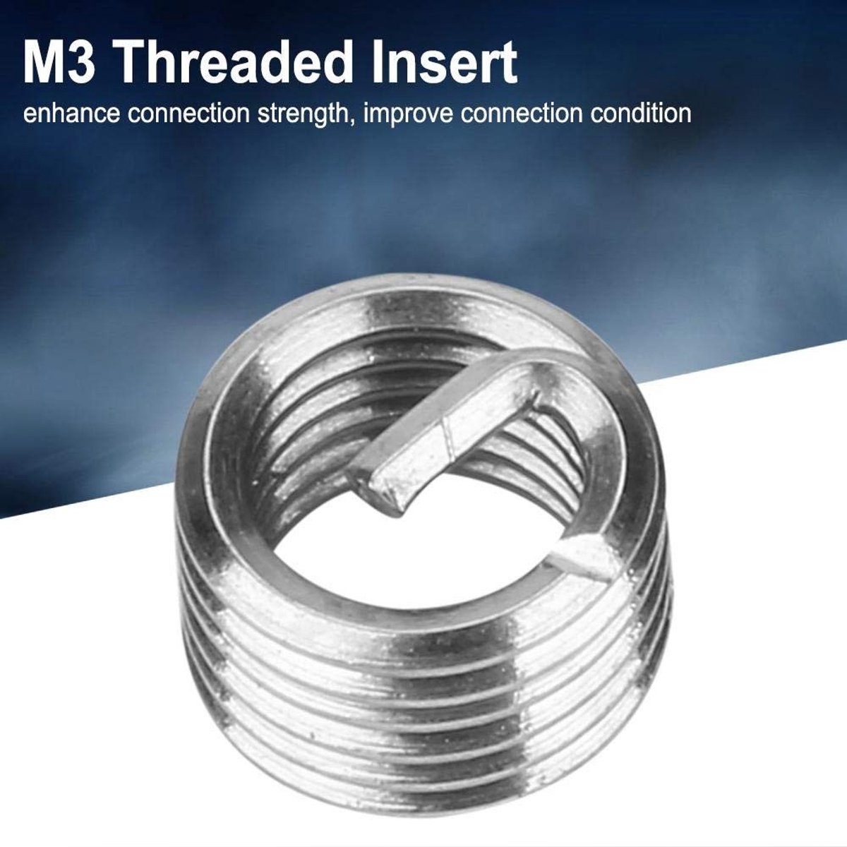 Dailygoods- Schroefdraadinzetstukken 100 stuks - Roestvrij Staal SS304 - M3 0,5 1D - M3 0,5 1,5D - M3 0,5 2D - Draad Reparatie Inzetstukken - Draadinschakeling
